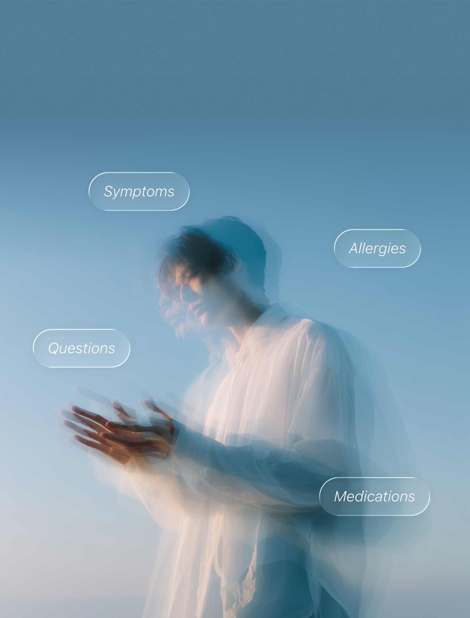 August remembers your symptoms, allergies, questions, and medications